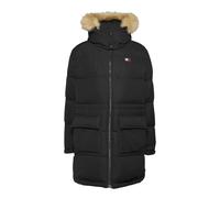 Damenjacke der Marke Tommy Jeans in der Farbe schwarz. Die Jacke ist aus recyceltem Polyester hergestellt und hat eine normale Passform. Auf der Brust befindet sich das kultige Tommy-Logo. Marke: Tomm