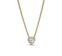 Pandora 368425C01-45 Damen-Kette Funkelndes Herz Goldfarben