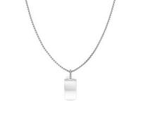 Damenkette mit ID Tag, Edelstahl, Kristalle, gravierbar