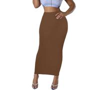 Damenlanger Bleistiftrock, hochtaillierter, figurbetonter Maxi-Rock im Y2K-Clubstil für Sommer und Herbst, X-Klein