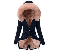 Damenmäntel, Winter, gefüttert, Fleece, warm, Mantel, schick und elegant, große Größe, langer Mantel, Kunstfell, Parka, Jacke, Reißverschluss, dick, mit Kapuze, Jacke, Sport, Kapuzenjacke, Outcoat,