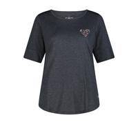 CMP - Women's Light Melange T-Shirt - Funktionsshirt, Gr. S 38, blau (AntraciteMel/Pistacchio)