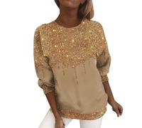 Damenmode Glitzernde Oberteile Y2K Langarm Oberteile Elegante Smart Glitzernde Oberteile Schwarze Blusen Ausgeh-Oberteile Arbeits-Oberteile Festliche Glitzer-Hemden Übergröße Damen-Oberteile, T-Shirts