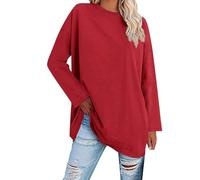 Damenoberteil Mit Rundhalsausschnitt Und 3/4-Ärmeln Baumwoll Sommer T-Shirt Pullover Damen Elegant Tshirt Damen Sommer Damen Pullover Herbst Pullover Baumwolle Damen Weiße Bluse Damen