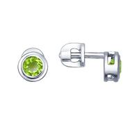 Damenohrringe Ohrstecker 925 Sterling Silber mit Peridot Topas Stein Markenschmuck bei Secretforyou