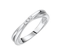 Damenring aus 925er Silber mit 3 Zirkonia