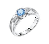 Damenring aus 925er Silber mit Zirkonia, Durchmesser ca. 4 mm