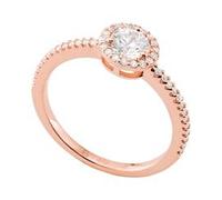 Damenring aus 925er Silber mit Zirkonia, IP Rosé