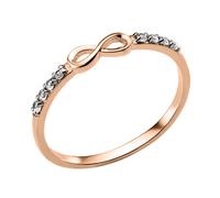 Damenring aus Russischem Rotgold 585 mit Zirkonia 18 mm (57)