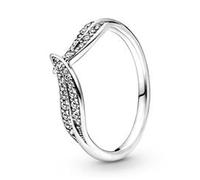 Damenring Blätter aus Sterlingsilber mit Zirkonia