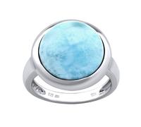 Damenring Silber 925 mit echtem Larimar ringgröße 49