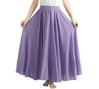 Damenrock, Winter, mittellang, halber Rock, einfarbig, für Damen, elastischer Bund, einzeilig, langer Rock, halber Rock, sexy, frech Hot, violett, One size