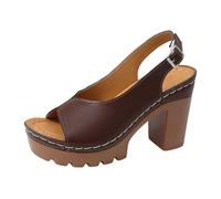 Damenschuhe Elegant Und Bequem, Slingback Faux Leder Slingpumps Damen Ballerina Mit Absatz Sommer Elegant Riemchen Riemchenpumps Damenschuhe Bequem Sandalen Sandaletten