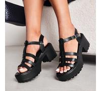 Damenschuhe Mode schwarze High-Heel Sandalen für Sommer Abschlussfeier Absätze Abschlussball Absätze Urlaub Schuhe Sommerschlussverkauf Weihnachten He