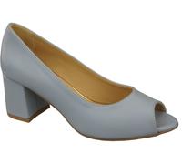 Damenschuhe PEEP TOE Pumps Hellblaues Naturleder mit beschichtetem Absatz 192 ElitaBut 37
