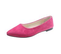 Damenschuhe Weite H - Schuhe Damen Elegant Sportliche Ballerinas Breite Füße Klasssische Slip-On Tanzschuhe Geschlossene Flach Flat Sommerschuhe Spitz Atmungsaktive Ballerina Heißes Rosa 39