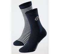 Damensocken 2er-Pack Organic Cotton Blume Ringel lila - Fashion 35/38