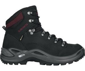 Damenstiefel LOWA Renegade GTX Mid Black / Burgundy 38
