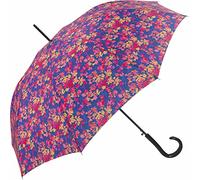 Damenstockschirm Regenschirm Automatiköffnung Blumen Pierre Cardin (Blau)