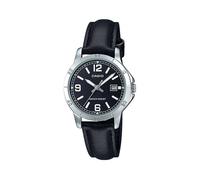 Damenuhr Casio LADY DATE, LEATHER - BLACK (Ø 35 mm)