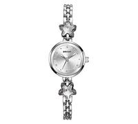 Damenuhren Frau Einfache Wasserdichte Sport Datum Kalender Multifunktions Blau Gold Silber Chronograph Armbanduhr Edelstahl Analog Uhren für Frauen (Color : Silber)
