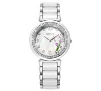 Damenuhren Frau Einfache Wasserdichte Sport Datum Kalender Multifunktions Gold Silber Rose-Gold Chronograph Armbanduhr Edelstahl Analog Uhren für Frauen (Color : Silber)