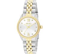 Damiata Gioielli Uhr nur Zeitanzeige Liu Jo aus Stahl mit Zirkonia Kollektion Tiny TLJ1979, silber / schwarz, Minimalist