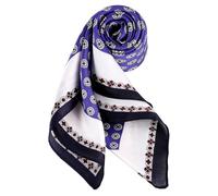 DAMILY Bandana Herren Satin Kopftuch Halstuch Cowboy Tuch 70x70(blau Lila)