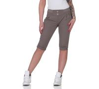 DANAEST Sommer Caprihose aus leichtem Baumwoll Stretch-Stoff, 3/4 Länge (DE/NL/SE/PL, Alphanumerisch, XXL, Regular, Regular, Braun)