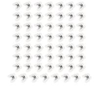 DANAIXZ 50 Stück Schmetterlings-Stoffflicken, bunte Polyester-Applikationen, Spitze, zum Aufnähen, für Kleidung, Kostüme, Dekoration und Bastelarbeiten, 4 x 5 cm (weiß (Farbe 2))