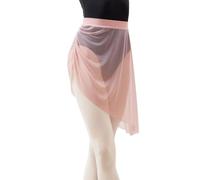 DanceDaily Damen Ballettrock mit hoher Taille, durchscheinend, Tanzröcke für Erwachsene, Rosa (Ballet Pink), Einheitsgröße