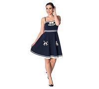Dancing Days Damen Kleid Set Sail Matrosen Träger Dress Blau XL