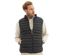 danger Herren Weste wasserdicht und winddicht, Steppweste, Wasserdichte Weste Herren, Atmungsaktiver Stoff, Leicht und Strapazierfähig Westen Herren | XL - Schwarz