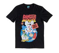 Danger Mouse Retro Video Cover Black T Shirt