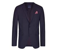 HECHTER PARIS Sakkos/Blazer Herren Slim Fit Reverskragen Schurwoll-Stretch blau, 106