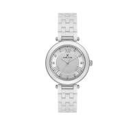 Daniel Klein DK.1.14282-2 Stahlgehäuse Keramikband 3 ATM Wasserdicht Weiß Damen Armbanduhr