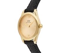 Daniel Wellington Damenuhr Leder gold, schwarz Damen