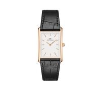 Daniel wellington bound quarz schwarzem herren uhr mit weißem zifferblatt und leder armband one_size Schwarz