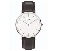 Daniel Wellington Herren Analog Quarz Uhr mit Leder Armband DW00100020