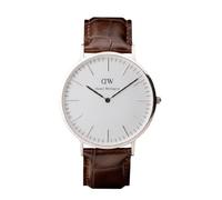 Daniel Wellington Classic Herren-Armbanduhr Analog Quarz Leder - DW00100025