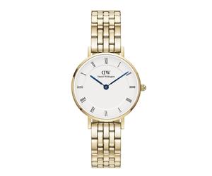 Daniel wellington classic quarz goldfarbenem damen uhr mit weißem zifferblatt und edelstahl armband one_size Gold