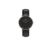 Daniel Wellington Classic Sheffield, Schwarz/Roségold Uhr, 36mm, Leder, für Damen und Herren