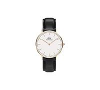 Daniel Wellington Classic Sheffield, Schwarz/Roségold Uhr, 36mm, Leder, für Damen und Herren