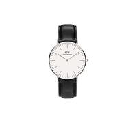 Daniel Wellington Classic Sheffield, Schwarz/Silber Uhr, 36mm, Leder, für Damen und Herren