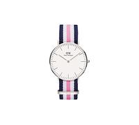 Daniel Wellington Classic Southampton, Blau-rosa-weiß/Silber Uhr, 36mm, NATO, für Damen und Herren
