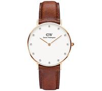 Daniel Wellington Damen Analog Quarz Uhr mit Leder Armband DW00100075