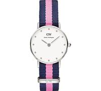 Daniel Wellington Damen-Armbanduhr Analog Quarz One Size, weiß, blau/rosa