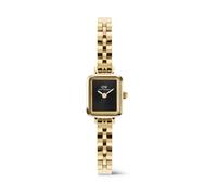 Daniel Wellington Damenuhr Quadro Mini Arch 3-Glieder Onyx Sunray Gold 15,4x18,2 mm
