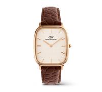 Daniel Wellington DW Uhr Marlon Brown Croc Belly Linen Rose Gold 32mm
