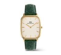 Daniel Wellington DW Uhr Marlon Green Croc Belly Linen Gold 32mm